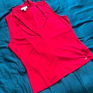 Women's Sleeveless Red Top